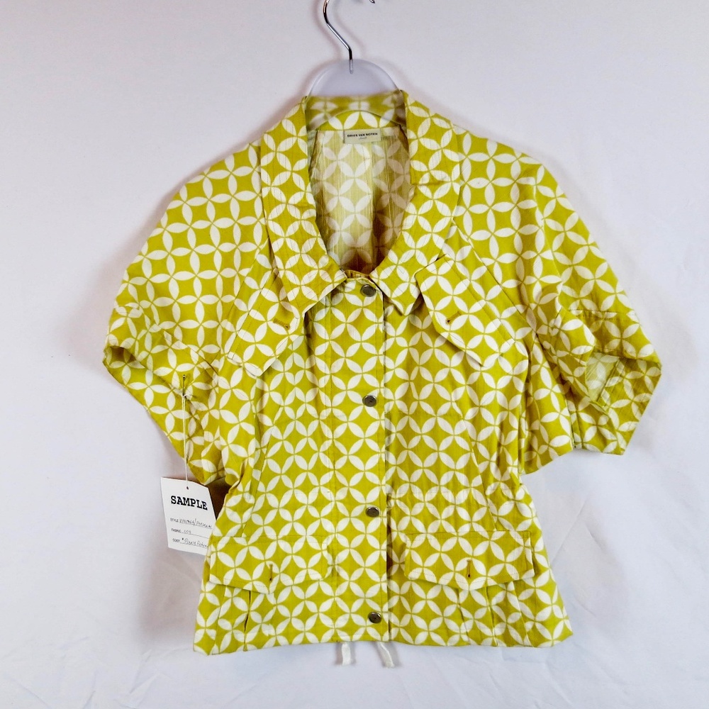 Dries van Noten lemon print cropped jacket